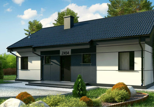 Проект дома со сложной крышей U454 v1