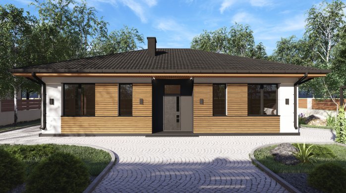 Проект дома Db 12 v1 - 1 Одноэтажные дома в Украине