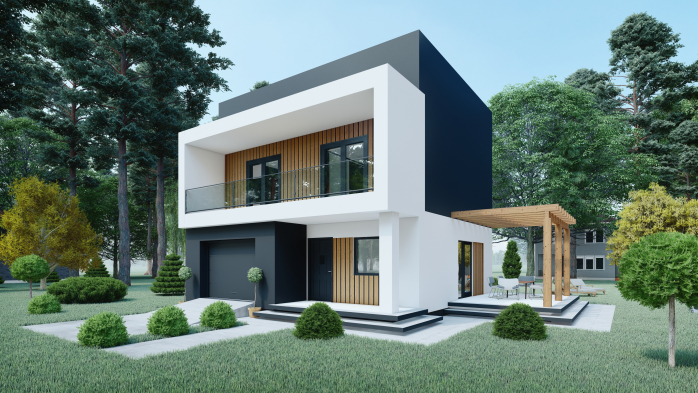 Проєкт будинку DBT 260 - Двоповерхові дома в Україні