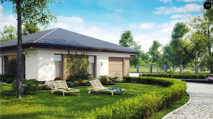 Проект дома U268 - 2 Одноэтажные дома в Украине