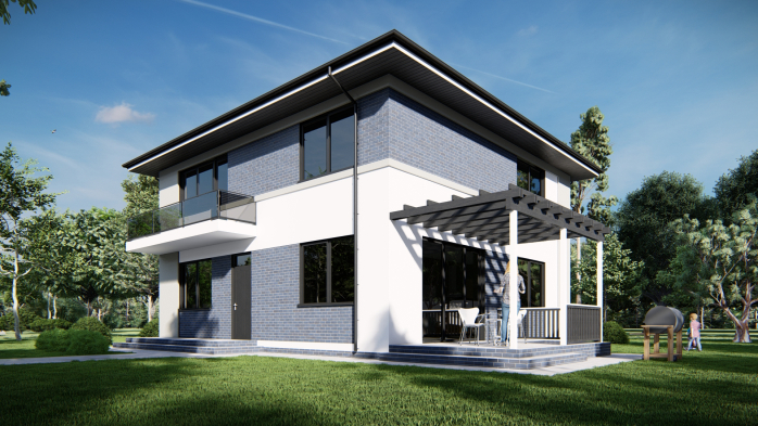 Проєкт будинку DBT 523 - Двоповерхові дома в Україні