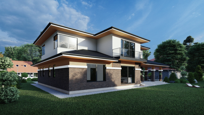 Проєкт будинку DBT 380 - Двоповерхові дома в Україні