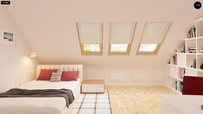 Проект дома U14 w - 8 С мансардным этажом дома в Украине