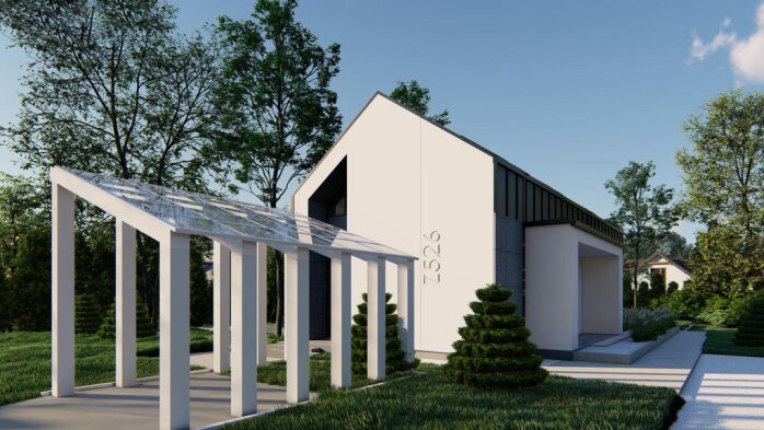 Проект дома U526 - 1 С мансардным этажом дома в Украине