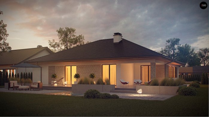 Проєкт будинку U301 - Одноповерхові дома в Україні