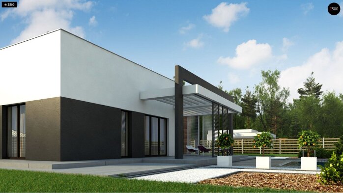 Проєкт будинку Ux78 - Одноповерхові дома в Україні