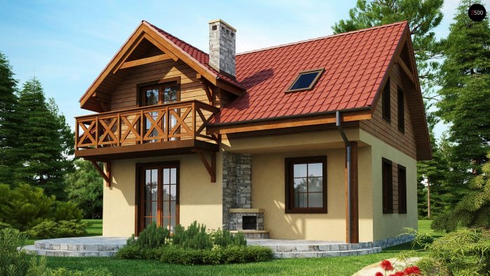 Проєкт будинку U3 - З мансардним поверхом дома в Україні