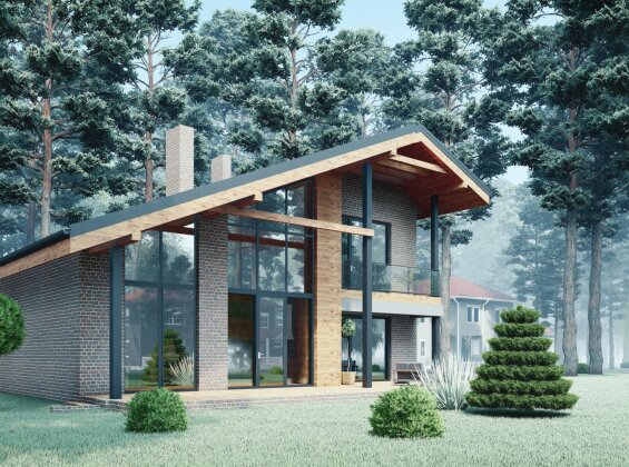 Проект будинку з мансардою DBT 184