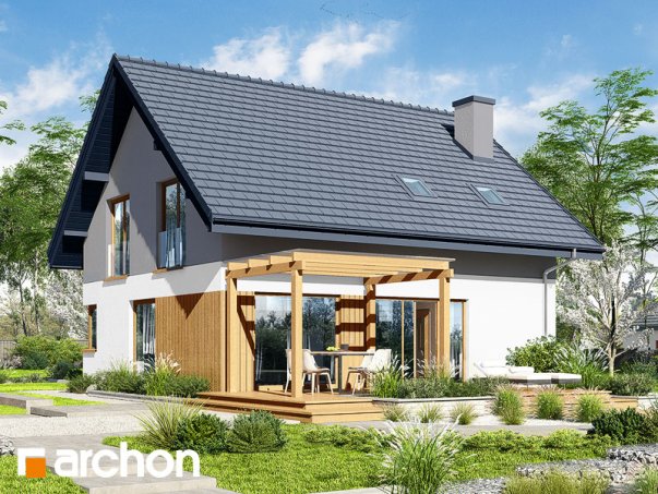 Проект дома Дом в аммобиуме - 2 С мансардным этажом дома в Украине