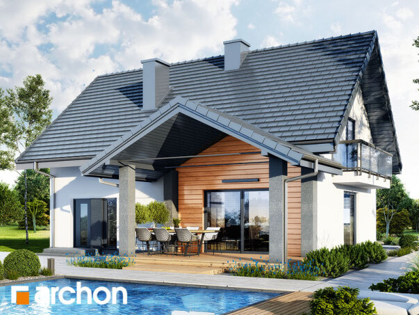 Проект дома Дом в люцерне 11 - 2 С мансардным этажом дома в Украине