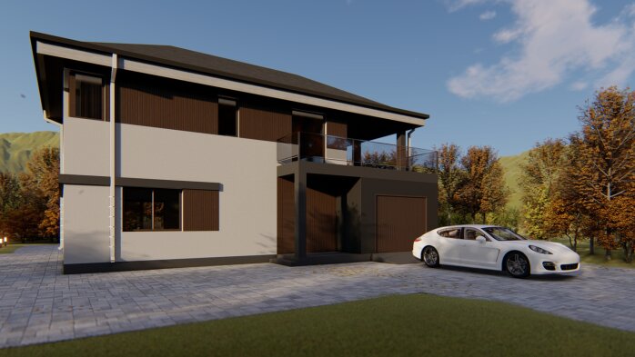 Проєкт будинку DB 36 v2 - Двоповерхові дома в Україні