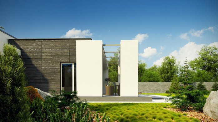 Проект дома Ux69 v1 - 6 Одноэтажные дома в Украине