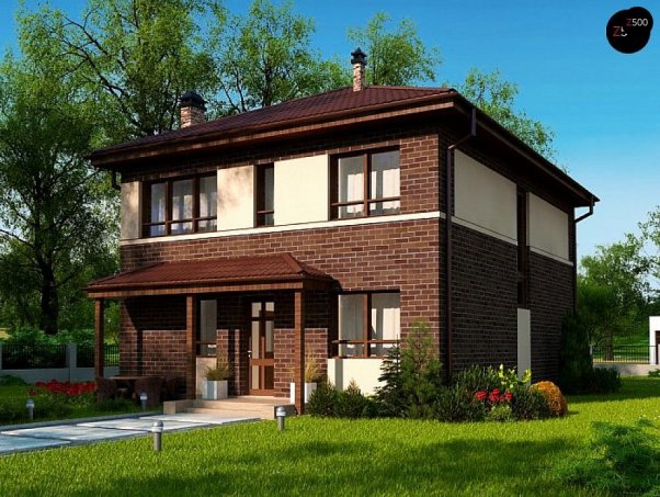 Проєкт будинку Ux24 a v1 - Двоповерхові дома в Україні