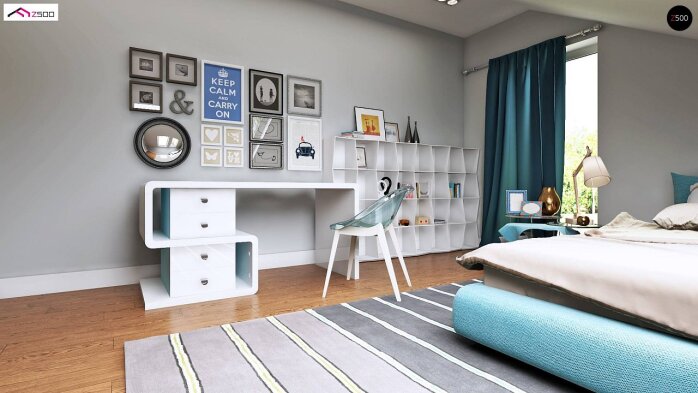 Проєкт будинку U128 - З мансардним поверхом дома в Україні