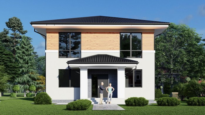 Проєкт будинку DBT 525 - Двоповерхові дома в Україні