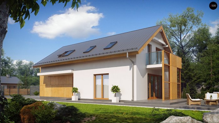 Проект дома U292 - 2 С мансардным этажом дома в Украине