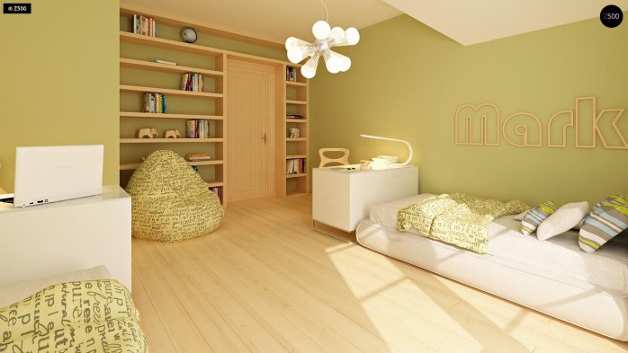 Проект дома U18 k - 17 С мансардным этажом дома в Украине