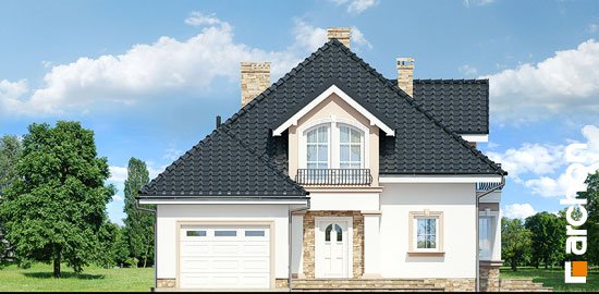 Проєкт будинку Будинок в кокосах (Г) вер.2 - З мансардним поверхом дома в Україні