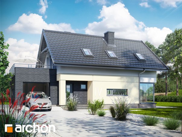 Проект дома Дом в цитринках - 1 С мансардным этажом дома в Украине