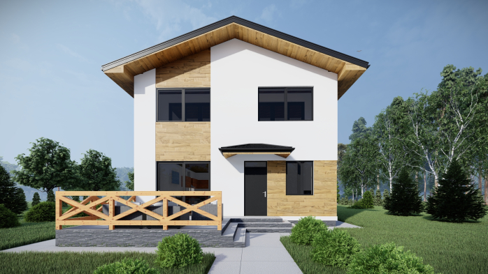 Проєкт будинку DBT 486 - Двоповерхові дома в Україні
