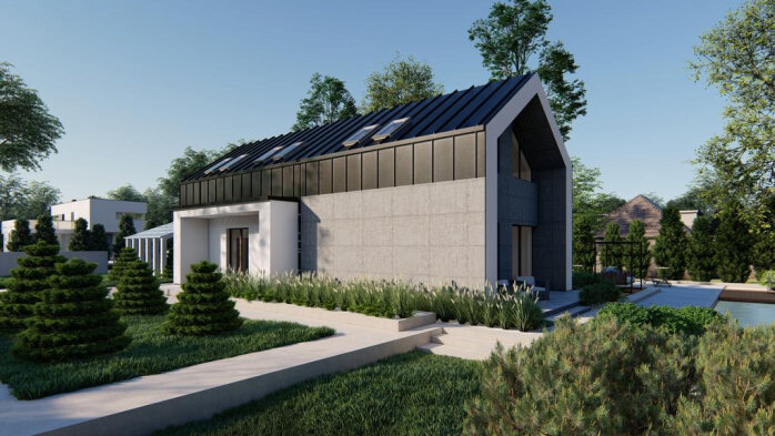 Проект дома U526 - 2 С мансардным этажом дома в Украине