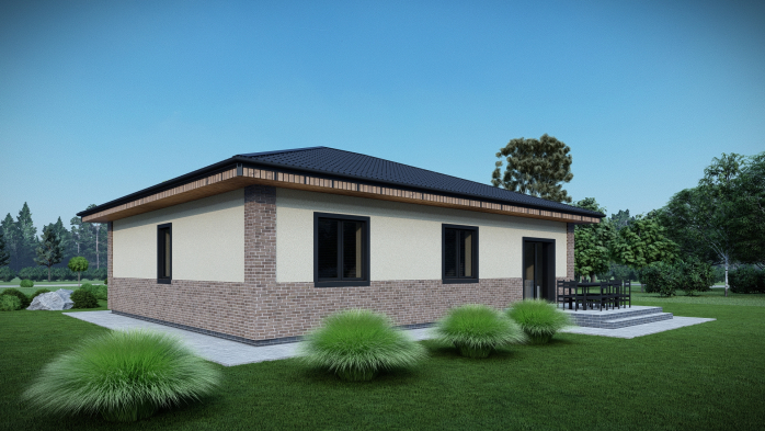 Проект дома DBT 669 - 3 Одноэтажные дома в Украине