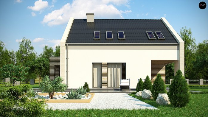 Проект дома U364 - 3 С мансардным этажом дома в Украине