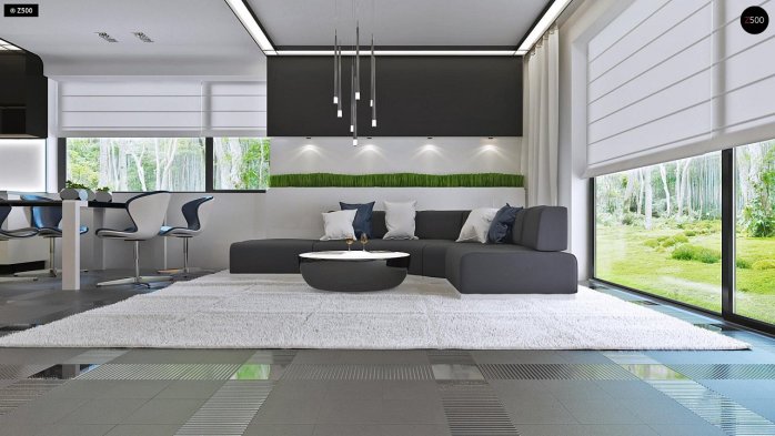 Проект дома U273 - 6 Одноэтажные дома в Украине