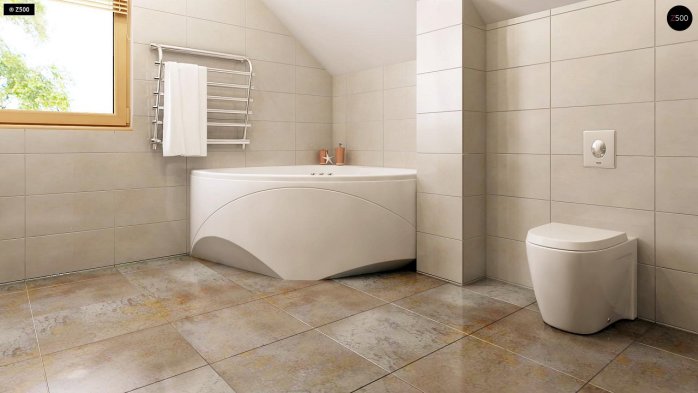 Проект дома U1 bl - 16 С мансардным этажом дома в Украине