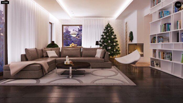 Проект дома Ux45 - 24 Двухэтажные дома в Украине