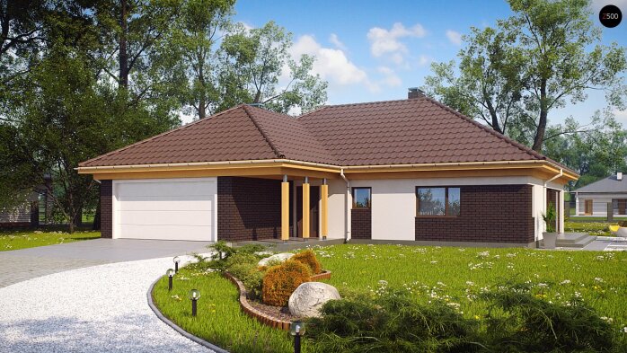 Проєкт будинку U144 - Одноповерхові дома в Україні