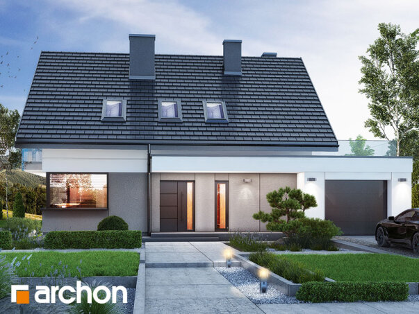 Проєкт будинку Будинок в гісопах - З мансардним поверхом дома в Україні