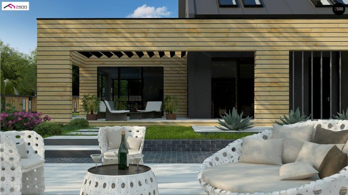 Проект дома Ux156 - 4 С мансардным этажом дома в Украине