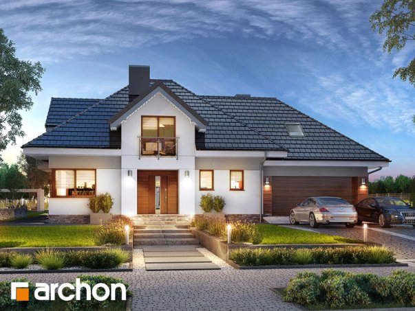 Проєкт будинку Будинок в сливах 2 (Г2) - З мансардним поверхом дома в Україні