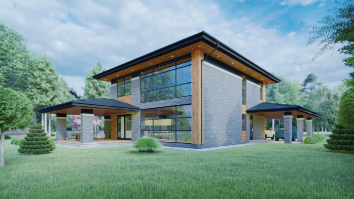 Проєкт будинку DBT 204 - Двоповерхові дома в Україні