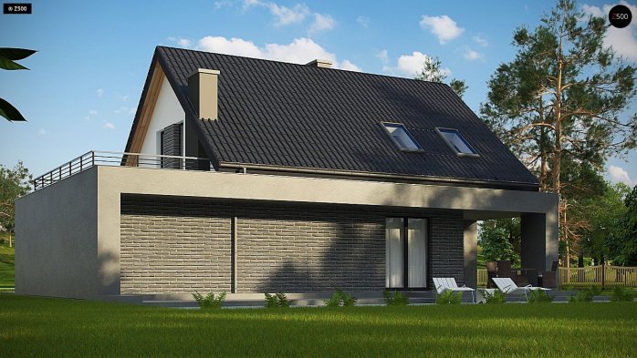 Проект дома U347 - 6 С мансардным этажом дома в Украине