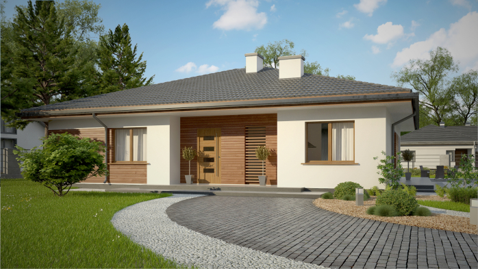 Проект дома U321 v1 - 6 Одноэтажные дома в Украине