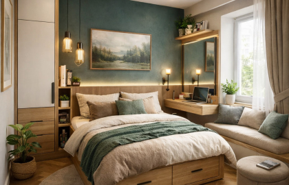 Дизайн маленької спальні: як створити затишний і функціональний інтер’єр