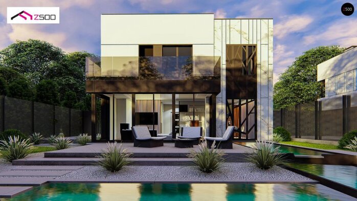 Проект дома Ux90 - 5 Двухэтажные дома в Украине