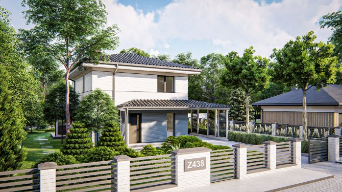 Проект дома U438 el pk - 3 Двухэтажные дома в Украине