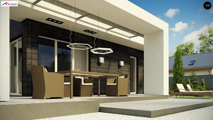 Проєкт будинку Ux69 - Одноповерхові дома в Україні