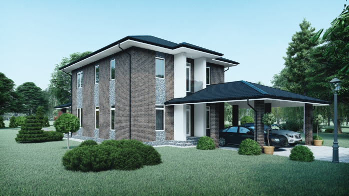 Проект дома DBT 364 - 1 Двухэтажные дома в Украине