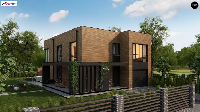 Проєкт будинку Ux93 - Двоповерхові дома в Україні