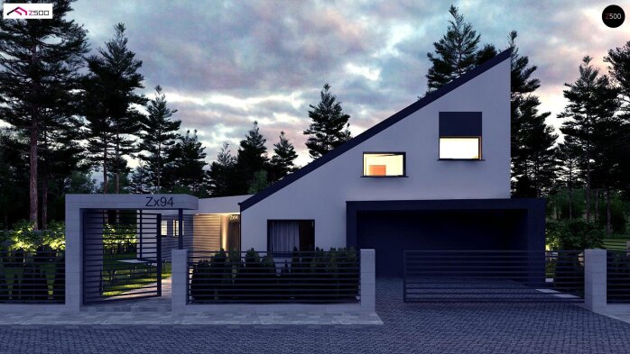 Проект дома Ux94 - 2 С мансардным этажом дома в Украине