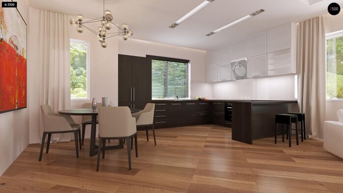 Проєкт будинку U35 BG - З мансардним поверхом дома в Україні