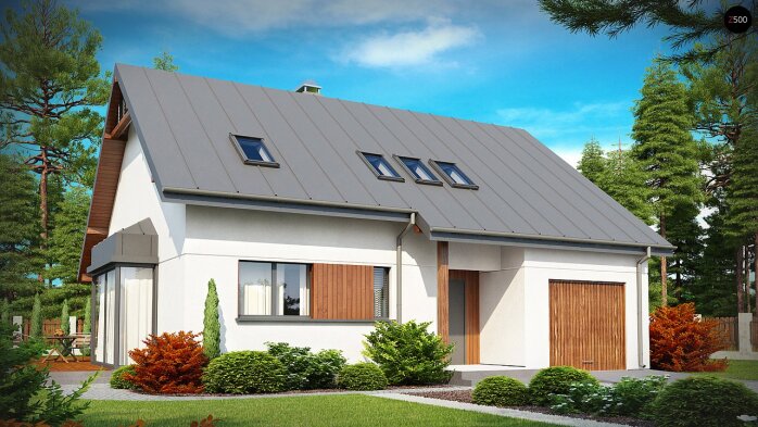 Проект дома U186 - 2 С мансардным этажом дома в Украине