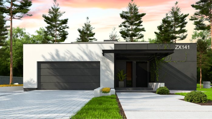 Проєкт будинку Ux141 v1 - Одноповерхові дома в Україні