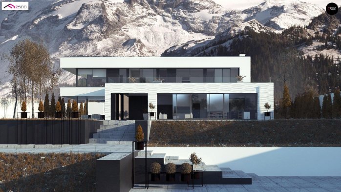 Проект дома Ux154 - 2 Двухэтажные дома в Украине