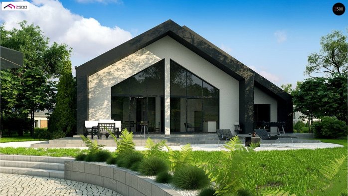 Проект дома Ux251 - 2 С мансардным этажом дома в Украине