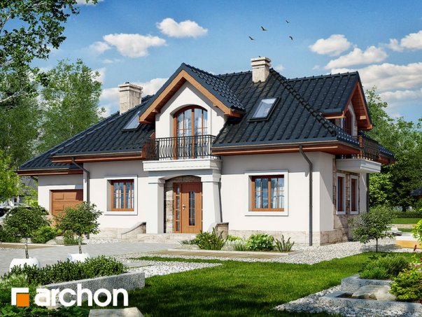 Проєкт будинку Будинок в алое 2 вер.2 - З мансардним поверхом дома в Україні